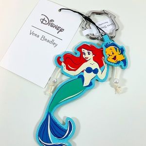 🐠Vera Bradley Ariel Floral Bag Charm Little Mermaid Disney